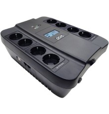 PowerCom Spider SPD-750U LCD ИБП {Line-Interactive, 750VA / 450W, 8xEURO: 4 с резервным питанием, 4 с фильтрацией, USB} (1138691/1642610)
