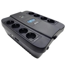 PowerCom Spider SPD-900U LCD ИБП {Line-Interactive, 900VA / 540W, 8xEURO: 4 с резервным питанием, 4 с фильтрацией, USB} (1168465)