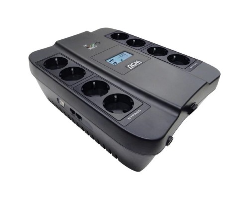 [ИБП] PowerCom Spider SPD-900U LCD ИБП {Line-Interactive, 900VA / 540W, 8xEURO: 4 с резервным питанием, 4 с фильтрацией, USB} (1168465)