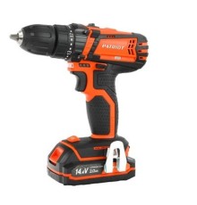 PATRIOT BR 141ES Дрель-шуруповерт аккумуляторная [180201141] { две батареи Li-Ion, 2,0 Ah, 14,4V, зарядка за 1 час, двусторонняя бита, кейс }