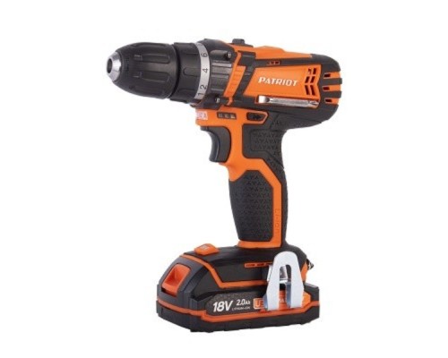 [Дрель, Шуруповерт] PATRIOT BR 181UES Дрель-шуруповерт аккумуляторная [180201481] { две батареи Li-Ion, 2,0 Ah, 18V, зарядка за 1 час, двусторонняя бита, кейс }