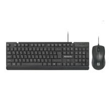 Defender Клавиатура + мышь York C-777 RU [45779] {Проводной набор,черный,мультимедиа} 