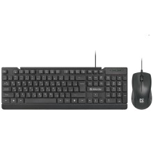 Defender Клавиатура + мышь York C-777 RU [45779] {Проводной набор,черный,мультимедиа} 