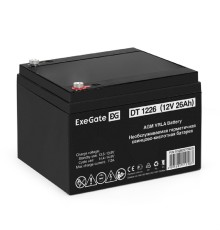 Exegate EX282970RUS Аккумуляторная батарея DT 1226 (12V 26Ah, клеммы F3 (болт М5 с гайкой))