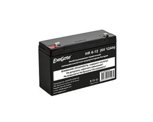 [батареи] Exegate EX282955RUS Аккумуляторная батарея HR 6-12 (6V 12Ah, клеммы F1)