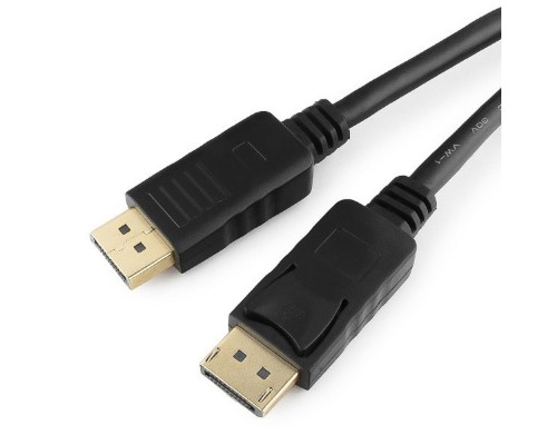 [кабели] Кабель DisplayPort Cablexpert CC-DP2-5M, v1.2, 5м, 20M/20M, черный, экран, пакет (CC-DP2-5M)