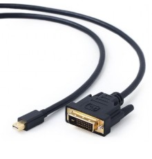 Cablexpert Кабель mDP-DVI, 20M/25M, 1.8м, черный, позол.разъемы, пакет (CC-mDPM-DVIM-6)