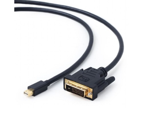 [кабели] Cablexpert Кабель mDP-DVI, 20M/25M, 1.8м, черный, позол.разъемы, пакет (CC-mDPM-DVIM-6)