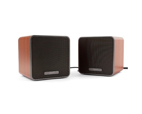 [Колонки] Gembird SPK-206, дерево, коричневый, 5 Вт, регулятор громкости, USB-питание