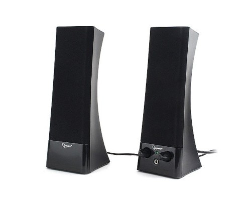 [Колонки] Gembird SPK-500, черный, 6 Вт, рег. громкости, разъём для наушников,питание 220