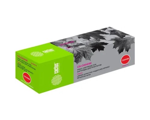 [расходные материалы] Cactus  Cartridge 054HM Картридж для Canon i-Sensys LBP-620/621/623/640/MF-640/641/642/643/644/645 (2300k) пурпурный