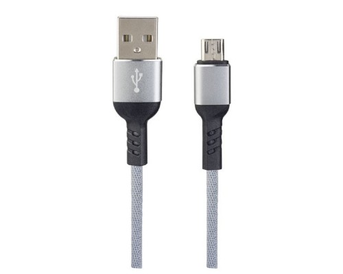 [кабели] PERFEO Кабель USB2.0 A вилка - Micro USB вилка, серый, длина 1 м., бокс (U4806)