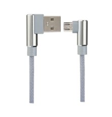 PERFEO Кабель USB2.0 A вилка - Micro USB вилка, угловой, серый, длина 1 м., бокс (U4805)
