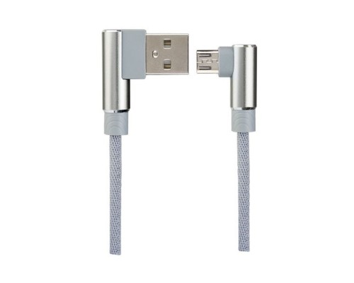[кабели] PERFEO Кабель USB2.0 A вилка - Micro USB вилка, угловой, серый, длина 1 м., бокс (U4805)