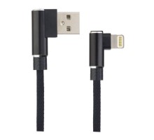 PERFEO Кабель для iPhone, USB - 8 PIN (Lightning), угловой, черный, длина 1 м., бокс (I4315)