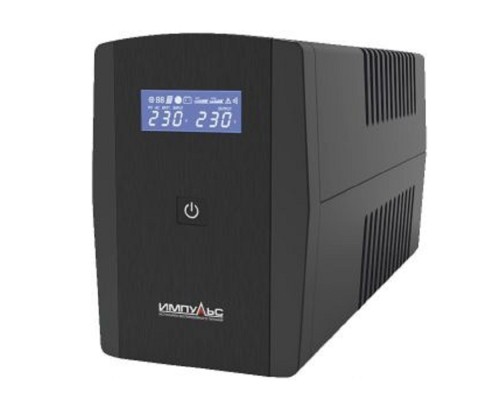 [Импульс] Импульс ИБП Юниор Смарт 600 {600 ВА/360 Вт, LED, USB, SCHUKOx2, ~230В, АКБ 1х7Ач},черный {JS60114}