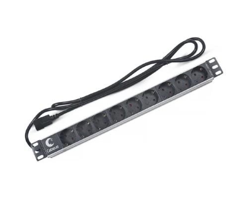 [Cabeus Аксессуары к монтажным шкафам] Cabeus PDU-9P-2IEC Блок евророзеток для 19