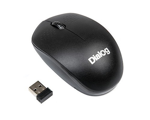 [Мышь] Мышь MROC-13U Dialog Comfort RF 2.4G Optical - 3 кнопки + ролик прокрутки, USB, черная