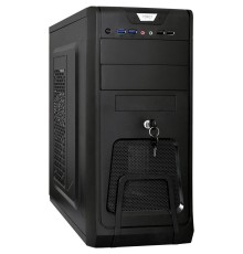 Exegate EX283215RUS Корпус Miditower ExeGate CP-603UB Black, ATX, <CP350W, 80mm>, 2*USB+2*USB3.0, Audio, замок блокировки кнопки питания