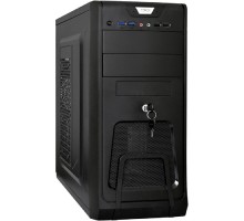 Exegate EX283214RUS Корпус Miditower ExeGate CP-603UB Black, ATX, <без БП>, 2*USB+2*USB3.0, Audio, замок блокировки кнопки питания