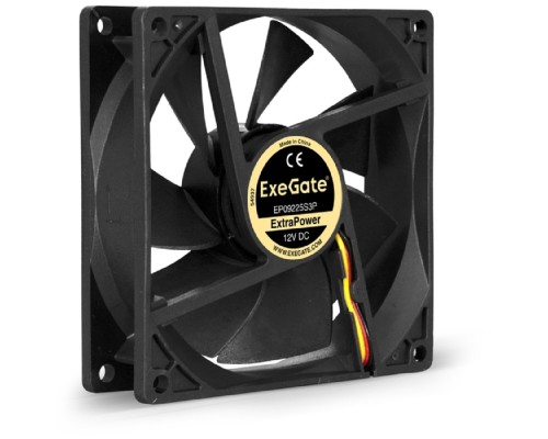 [Вентиляторы] Exegate EX283383RUS Вентилятор ExeGate ExtraPower EP09225S3P, 92x92x25 мм, подшипник скольжения, 3pin, 2200RPM, 24dBA