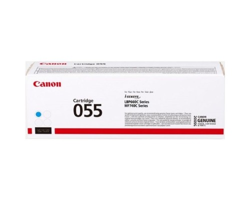 [Расходные материалы] Canon 055 C Тонер-картридж для Canon LBP66x/MF74x,  (2100 стр.), голубой