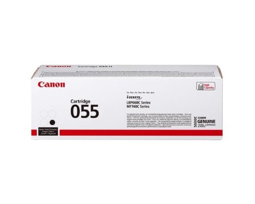 [Расходные материалы] Canon 055 BK Картридж лазерный для Canon MF746Cx/MF744Cdw/MF742Cdw/LBP664Cx/663Cdw, (2300стр.), черный