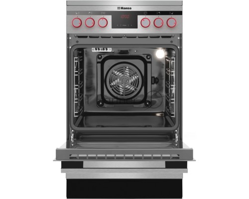 Электрическая плита Hansa FCCX58225 нержавеющая сталь стеклокерамика