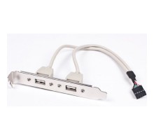 Gembird планка в сист. блок на 2 USB 2.0, Gembird  (CCUSBRECEPTACLE)