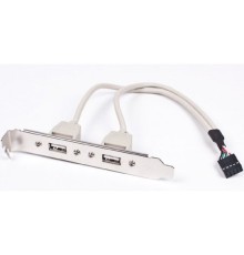 Gembird планка в сист. блок на 2 USB 2.0, Gembird  (CCUSBRECEPTACLE)