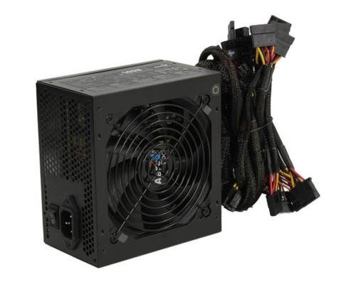 [Блок питания] Блок питания Aerocool KCAS PLUS 500W <500W, (20+4+4+4) pin, 2x(6+2) pin, 6xSATA, 4xMolex, 12 см, 80+ Bronze, кабель питания, ATX> RTL