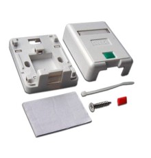 Коробка настенная на 1 кейстоун, с защитной шторкой, белая