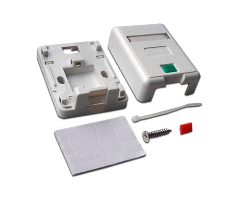 [Монтажное оборудование] Коробка настенная на 1 кейстоун, с защитной шторкой, белая