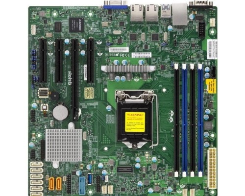 [Материнская плата] Supermicro MBD-X11SSM-F-B Серверная материнская плата, Single SKT, Intel C236 PCH chipset, 8 x SATA3, 2 x SATA DOM, 2 x GbE LAN, IPMI LAN,mATX Retail.