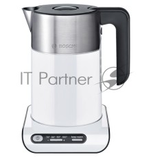 Чайник электрический Bosch TWK8611P 1.5л. 2400Вт белый/серебристый (корпус: нержавеющая сталь)