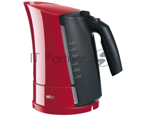 Чайник электрический Braun WK300 1.7л. 2280Вт красный (корпус: пластик)