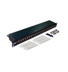 Патч-панель TWT 24 порта, STP, кат.6, 1U