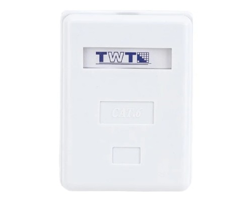 [Монтажное оборудование] Розетка Lanmaster TWT-SM1-45/S6-WH настен.RJ45 кат.6 STP бел. (упак.:1шт)