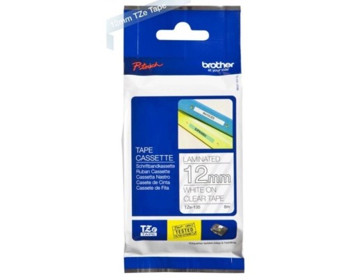[Расходные материалы] Brother Самоклеящаяся непрерывная ламинированная лента Brother бел/прозр (шир. 12 мм) (TZE135)
