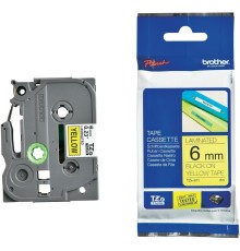 Brother TZE-611 Плёнка для наклеек Brother TZE-611 чёрный шрифт на жёлтой основе, 6мм*8м (TZE611)