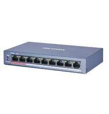 HIKVISION DS-3E0109P-E/M(B)  Коммутатор  9x100Mb 8PoE+ 58W неуправляемый 
