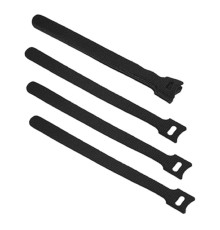 Cabeus CLAMP-180-BK Хомут для кабеля, липучка с мягкой застежкой, 180x14 мм, черный (10 шт.) [9356c] 