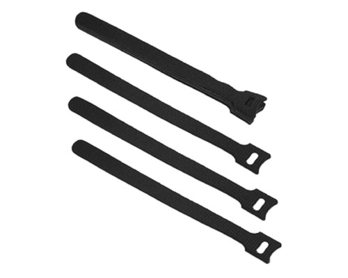 [Cabeus Стяжки, крепежные материалы, маркеры] Cabeus CLAMP-180-BK Хомут для кабеля, липучка с мягкой застежкой, 180x14 мм, черный (10 шт.) [9356c] 