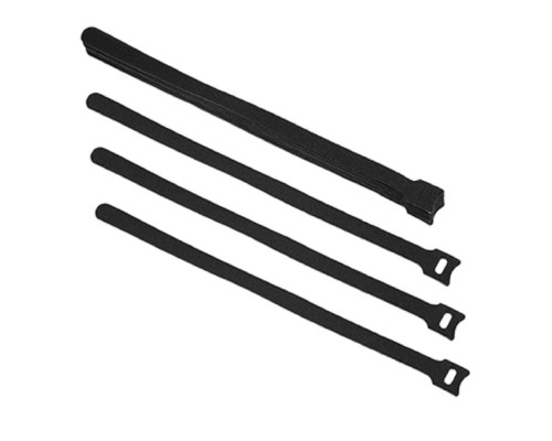 [Cabeus Стяжки, крепежные материалы, маркеры] Cabeus CLAMP-310-BK Хомут для кабеля, липучка с мягкой застежкой, 310x14 мм, черный (10 шт.) [9366c] 