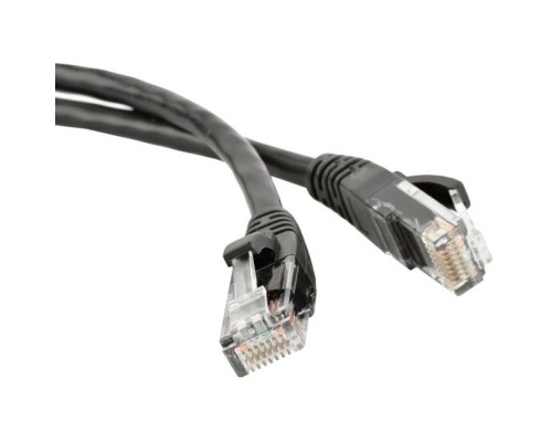 [Аксессуар] Патч-корд TWT UTP кат.5e, с заливными колпачками, 0.5 м, черный