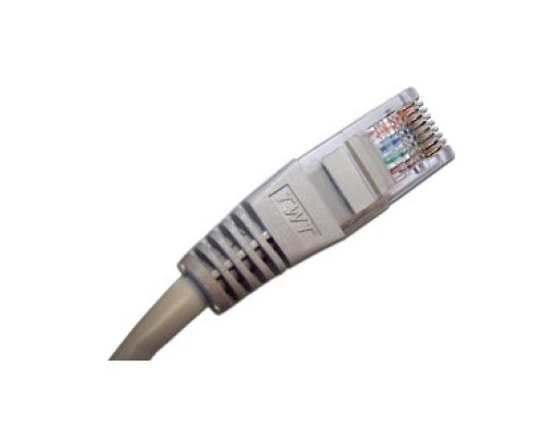 [Монтажное оборудование] Патч-корд TWT UTP кат.5e, с заливными колпачками, 1.0 м, серый