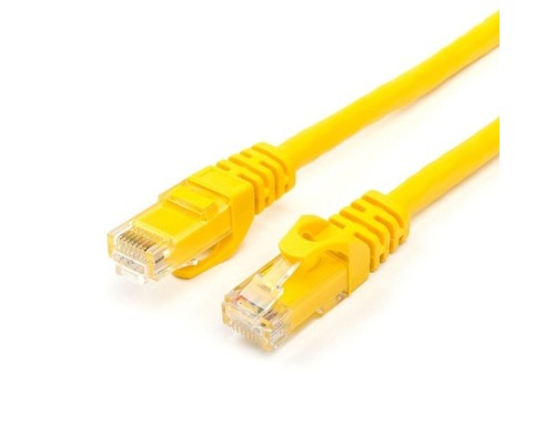 [Монтажное оборудование] Патч-корд TWT UTP кат.5e, с заливными колпачками, 2.0 м, желтый [TWT-45-45-2.0-YL]