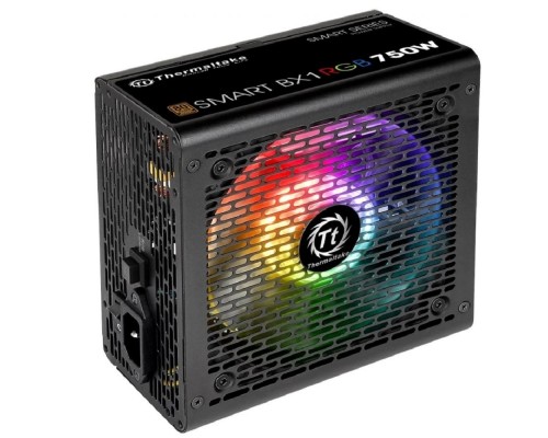 [Блок питания] Блок питания Thermaltake SmartBX1RGB 750W <750W, (20+4+4+4) pin, 4x(6+2) pin, 8xSATA, 4xMolex, FDD, 12 см, кабель питани