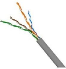 Кабель информационный Lanmaster NM-FTP5E4PR-CCA кат.5е F/UTP общий экран 4X2X24AWG PVC внутренний 305м серый