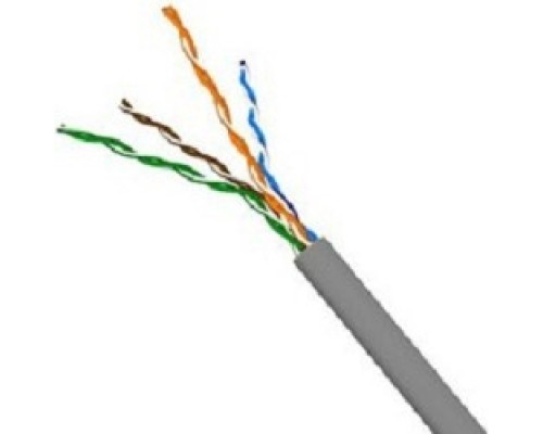 [Аксессуар] Кабель информационный Lanmaster NM-FTP5E4PR-CCA кат.5е F/UTP общий экран 4X2X24AWG PVC внутренний 305м серый